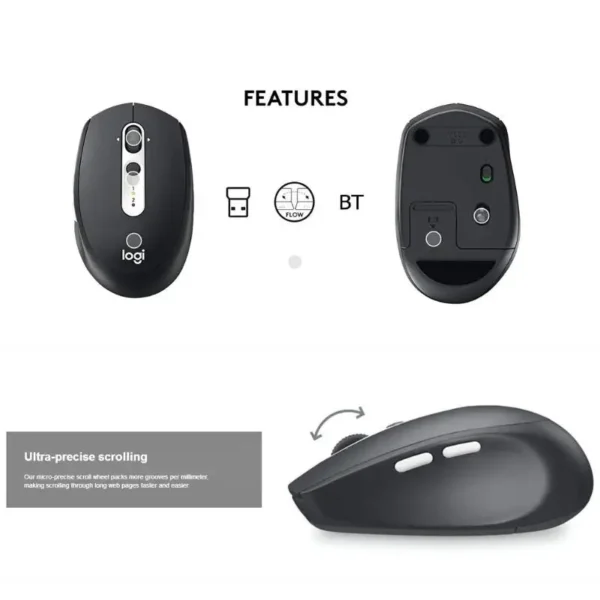 New M590 Wireless Mute Bluetooth Mouse 2.4GHz Unifying Dual Mode 1000 DPI Multi-Device Optical Silent Mouse Office PC Mice