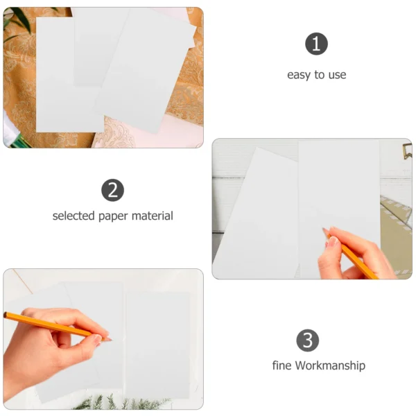 200 Pcs Note Pad Blank Card Memory Flashcards Paper Portable Word Scratch White Small Office