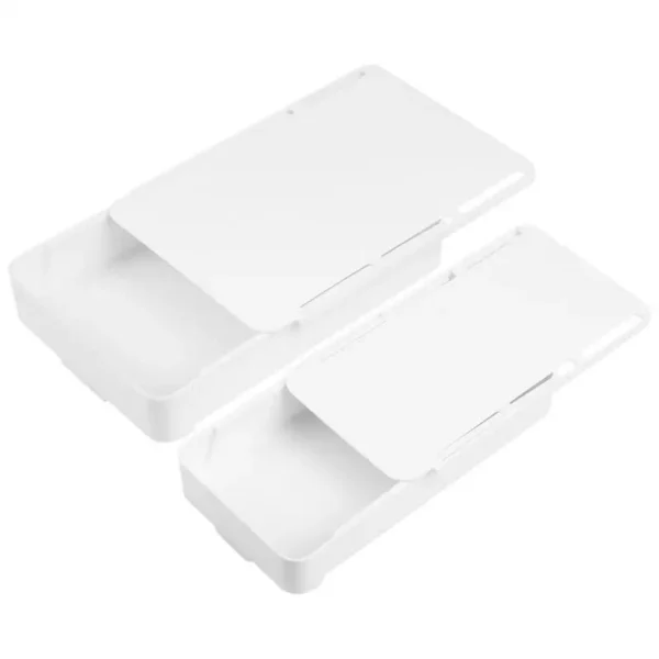 Self Adhesive Under Desk Drawer Slide-out Storage Box Under Drawer Makeup Organizer Pen Pencil Tray Office Stationery Organizer