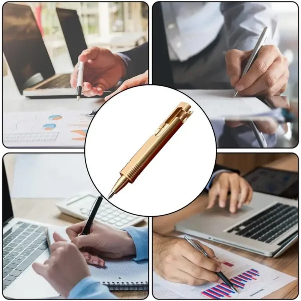 Mini Pen Creative Brass Journal Pens Journal Pens Brass Short Ballpoint Pens For Journaling Brass Writing Tools For Home School
