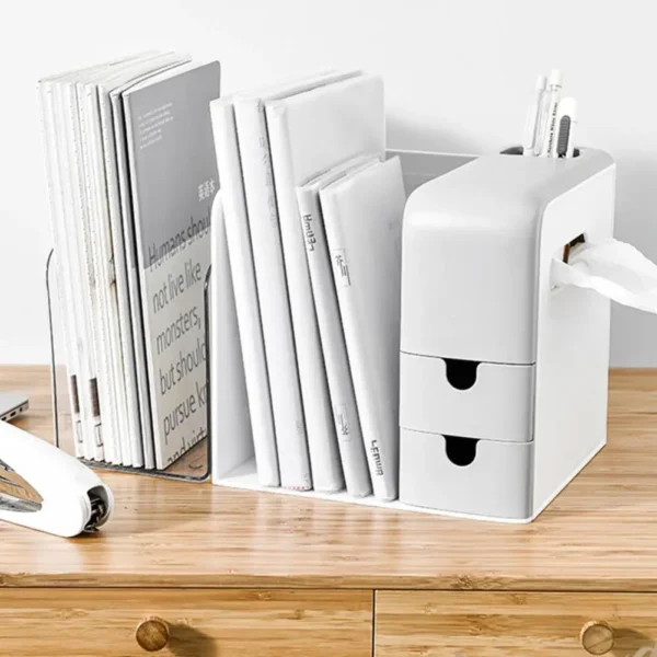 Desktop Storage Rack Useful Plastic Sundries Organizer Office School File Stationery Desktop Storage Rack Home Supply