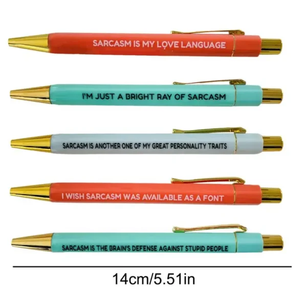 Funny Pens For Adults Sarcasm 5PCS Smooth Writing Funny Pens For Adults Sarcasm Sarcastic Pens For Work Funny Sarcastic