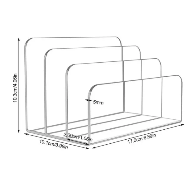 Acrylic File Organizer 3 Slots Letter Sorter Holder For Desk Office Desk Organizer For Books Binders Emails Clear File Display