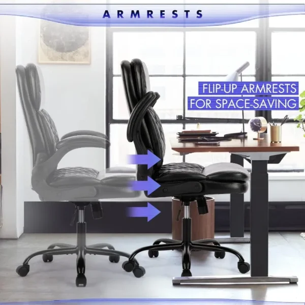 5037 Office Chair, Mid Back-Black Furniture