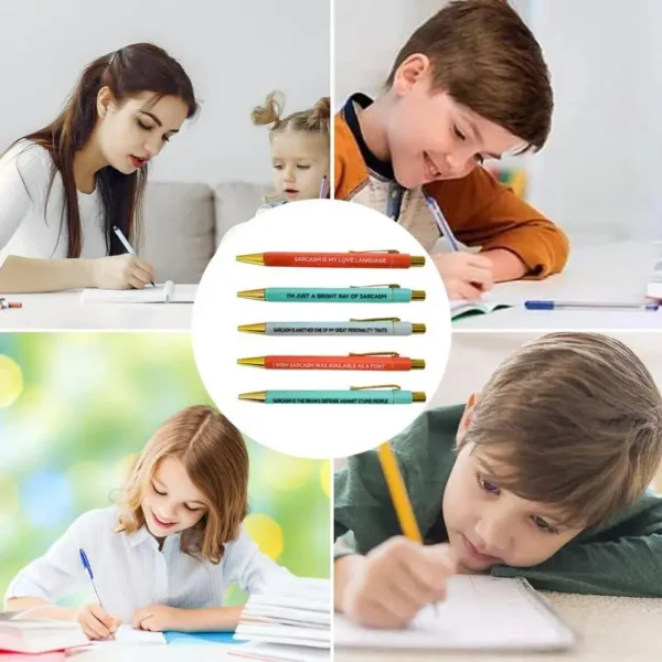 Funny Pens For Adults Sarcasm 5PCS Smooth Writing Funny Pens For Adults Sarcasm Sarcastic Pens For Work Funny Sarcastic