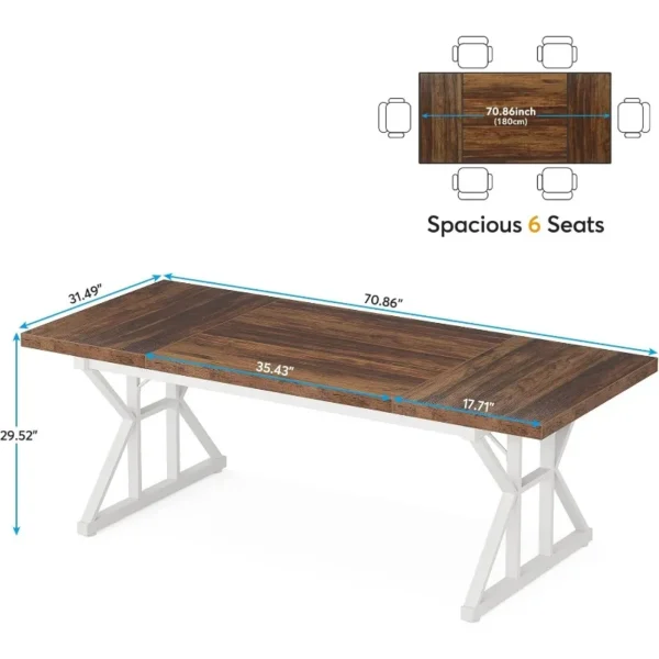 Tribesigns 70.8-Inch Executive Desk, Large Computer Office Desk Workstation, Modern Simple Style Laptop Desk Study Writing Table