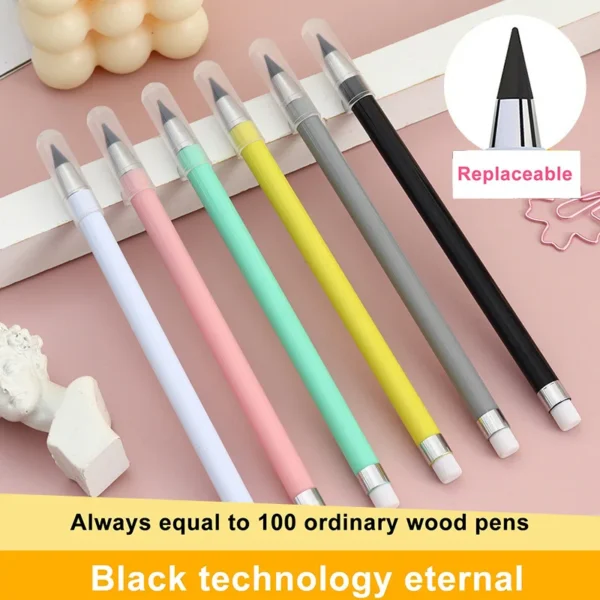 Eternal Pencil New Inkless Unlimited Writing No Ink HB Pen Sketch Painting Tool School Office Supplies Gift for Kid Stationery