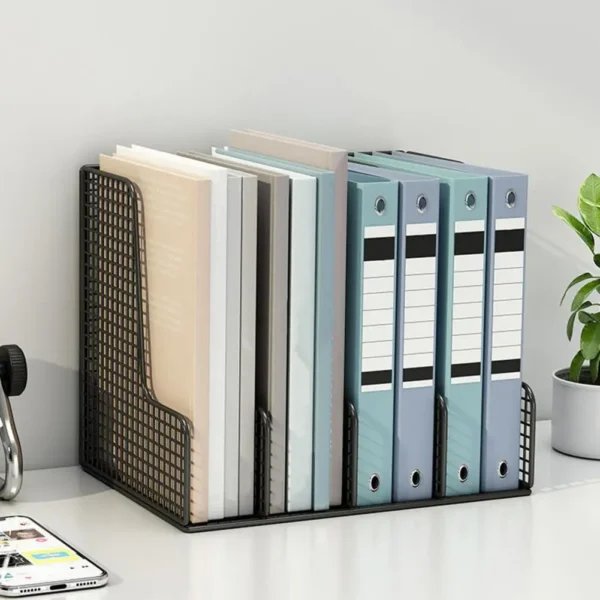 High-strength Desktop File Document Sorter Rust-resistant File Sorter Mesh Desk File Organizer Sorter Office Supply