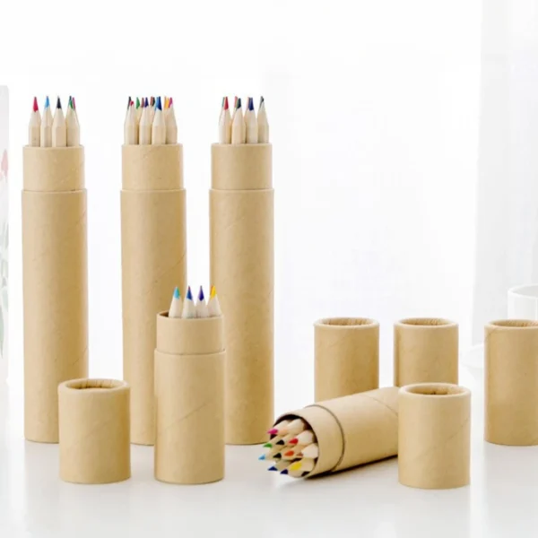12pcs Non-Toxic Art Colored Pencils Wooden Pencils Set for Kids Cute Stationery Painting Drawing Tools School Writing Supplies