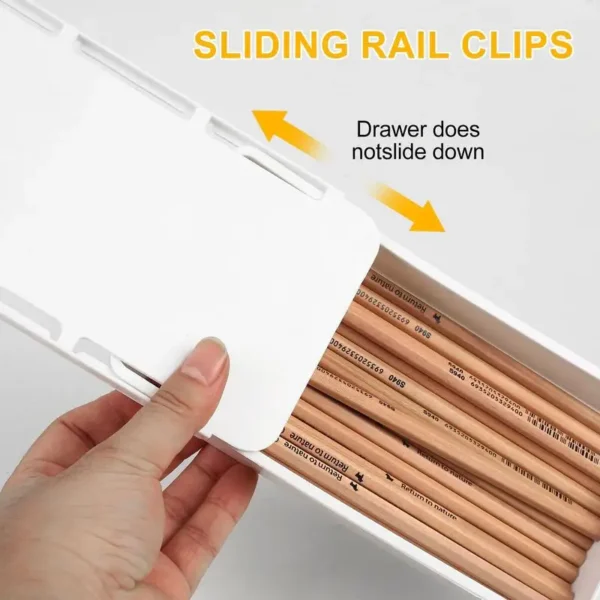 Self Adhesive Under Desk Drawer Slide-out Storage Box Under Drawer Makeup Organizer Pen Pencil Tray Office Stationery Organizer