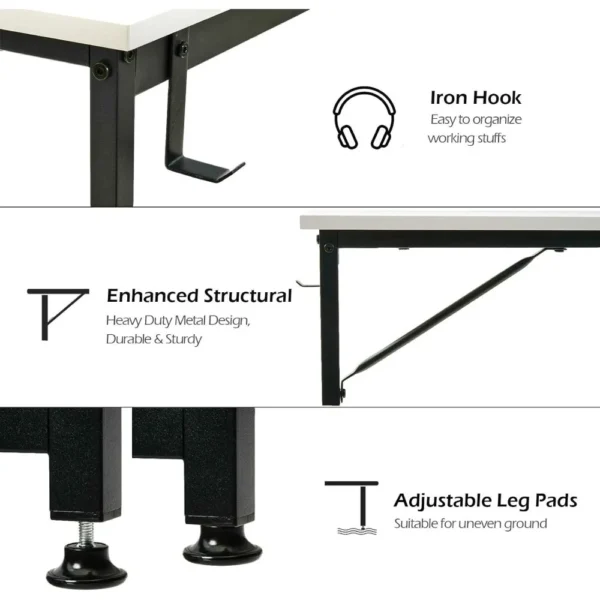 Small Computer Desk White Writing Table for Home Office Small Spaces 31 Inch Modern Student Study Laptop PC Writing Desks