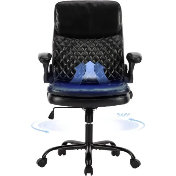 5037 Office Chair, Mid Back-Black Furniture
